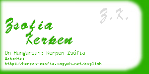 zsofia kerpen business card